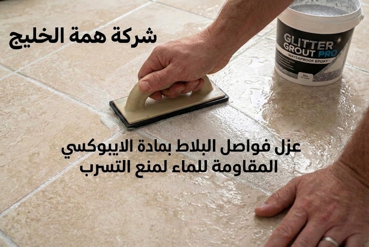 عزل فواصل البلاط بمادة الايبوكسي المقاومة للماء لمنع التسرب
