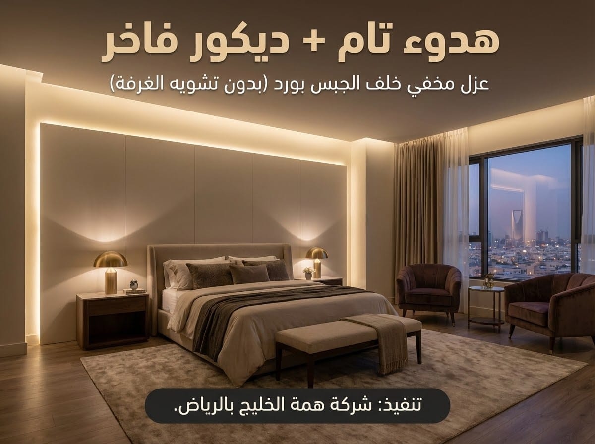 ديكور جبس بورد للجدران المعزولة صوتياً بالرياض - شكل نهائي فاخر