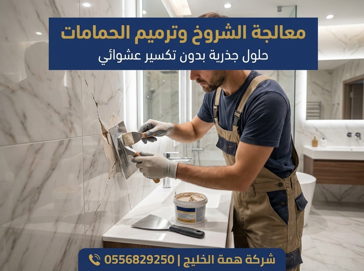 ترميم حمامات ومعالجة شقوق الجدران بحي الملقا