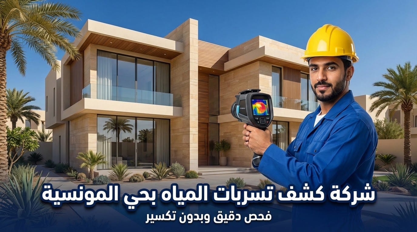 أفضل شركة كشف تسربات المياه بحي المونسية بالرياض - همة الخليج فحص بدون تكسير