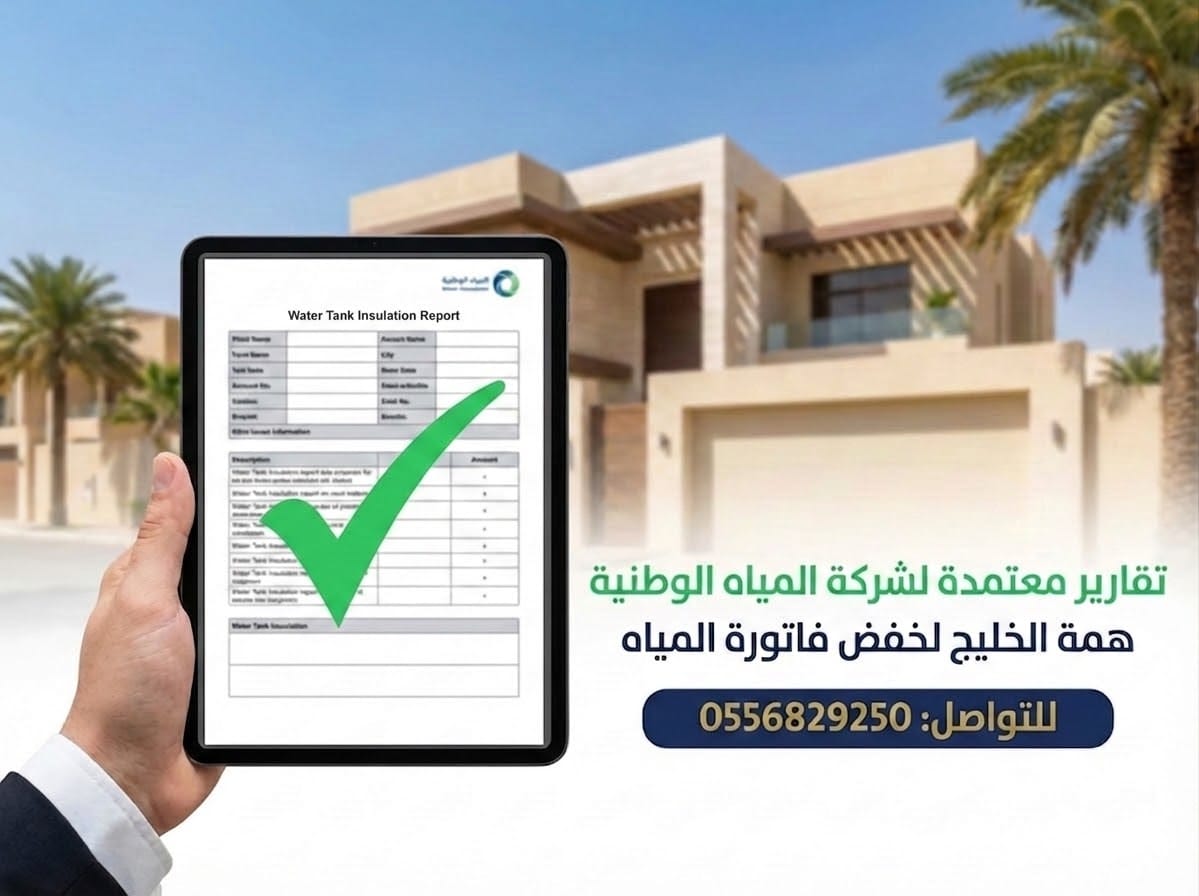 تقرير معتمد لشركة المياه الوطنية لخفض الفاتورة حي المونسية - همة الخليج