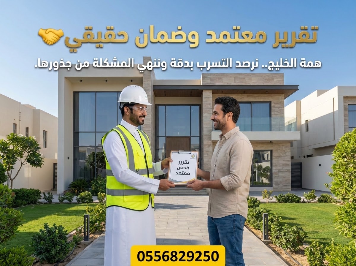 تقرير معتمد لكشف تسربات المياه بالرياض - همة الخليج مهندس شركة همة الخليج يسلم تقرير معتمد لكشف تسربات المياه وصيانة المواسير بالرياض