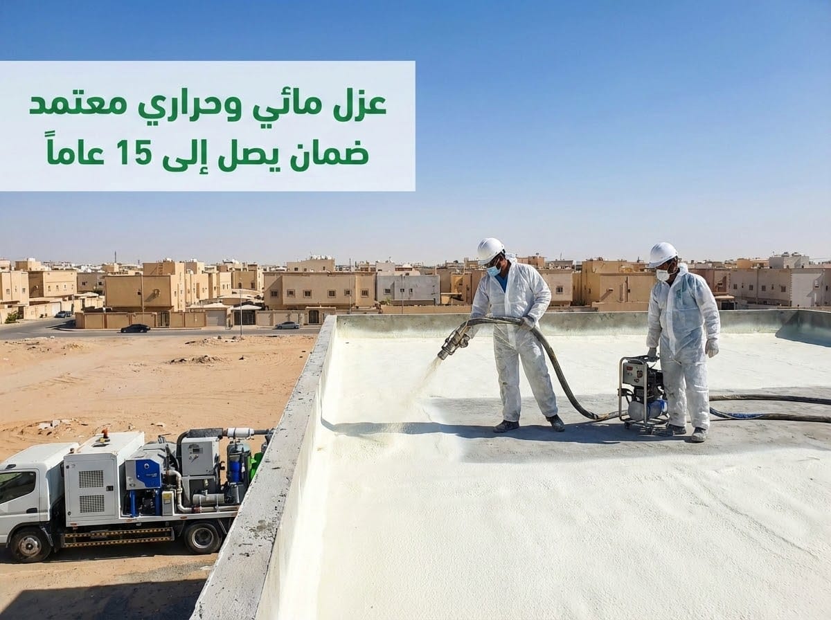 تنفيذ عزل مائي وحراري للأسطح بحي المونسية معتمد وبضمان 15 عاما لحماية المنازل من الأمطار