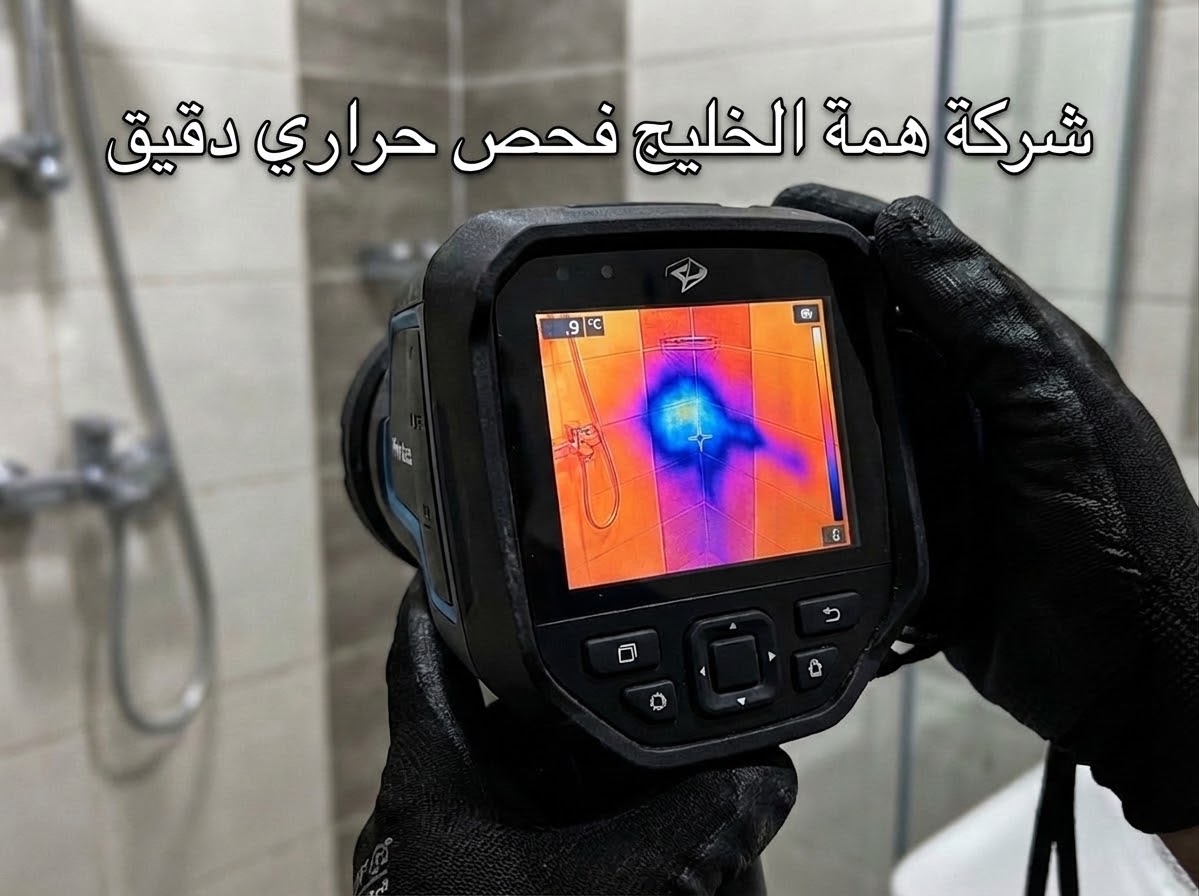 فحص تسربات المياه بالكاميرا الحرارية حي الصحافة لتحديد مكان الخلل بدقة