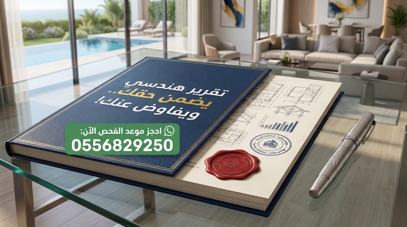 تقرير هندسي معتمد لفحص الفلل والمباني قبل الشراء بالرياض