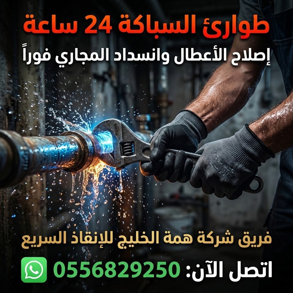 فني طوارئ سباكة 24 ساعة بالرياض همة الخليج