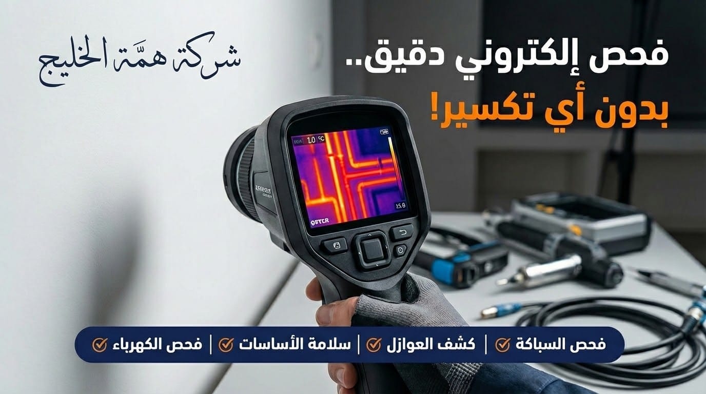 فحص الفلل والقصور بالرياض بأحدث الأجهزة الحرارية بدون تكسير