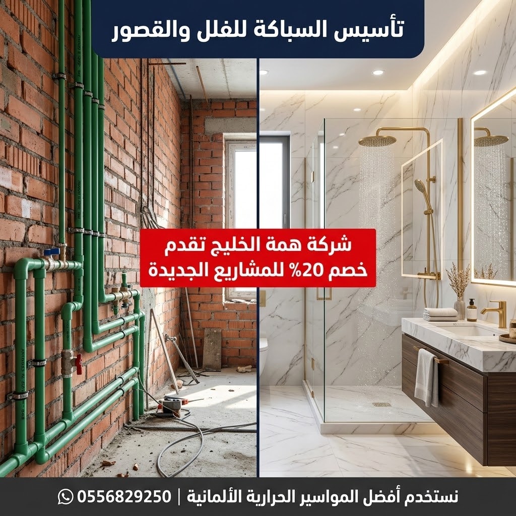 تأسيس سباكة الفلل والقصور بالرياض