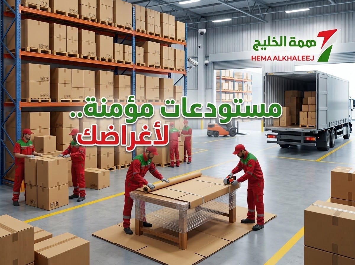 خدمات تخزين الأثاث - همة الخليج مستودعات تخزين أثاث مؤمنة بالرياض